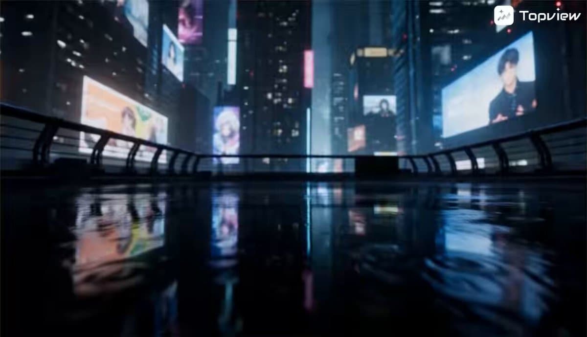 AAA Game Trailer Style Futuristic Neon City Video Prompt preview