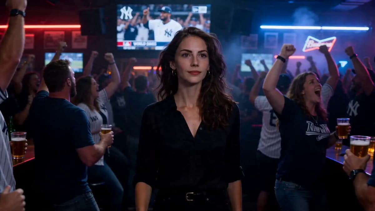 Cinematic Time-Freeze Sports Bar Scene preview