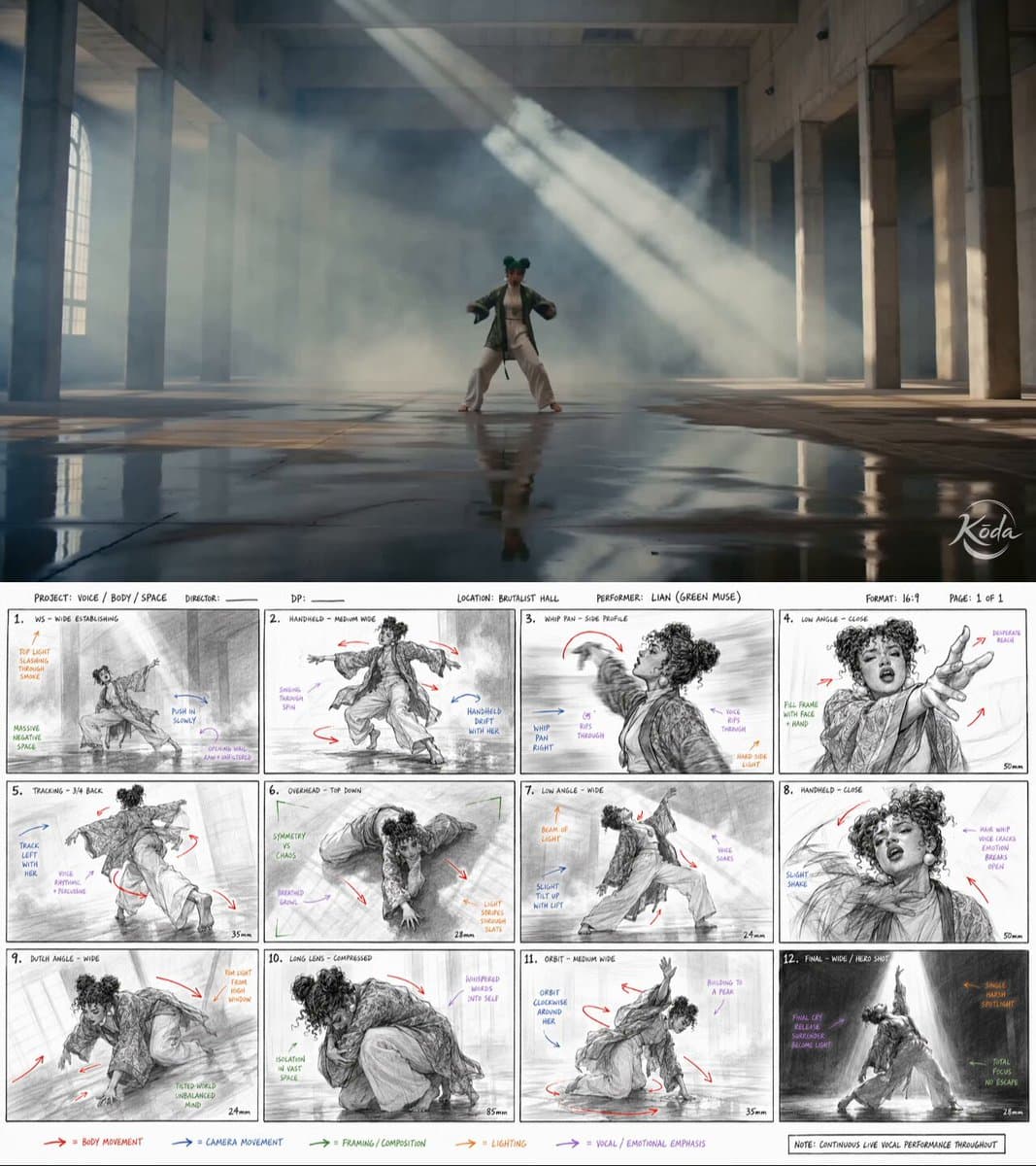 Dance Choreography Storyboard Translation preview
