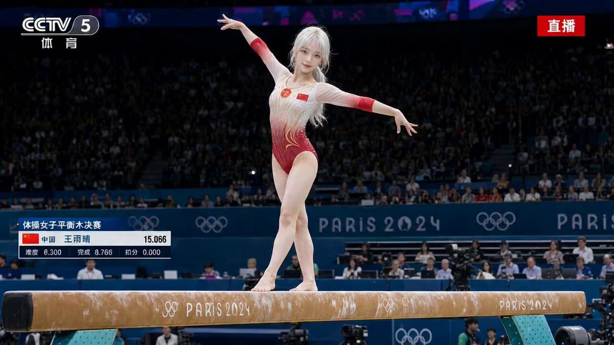 Olympic Gymnastics Balance Beam Sequence preview