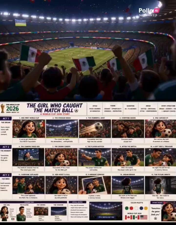Pixar Style World Cup Animation preview