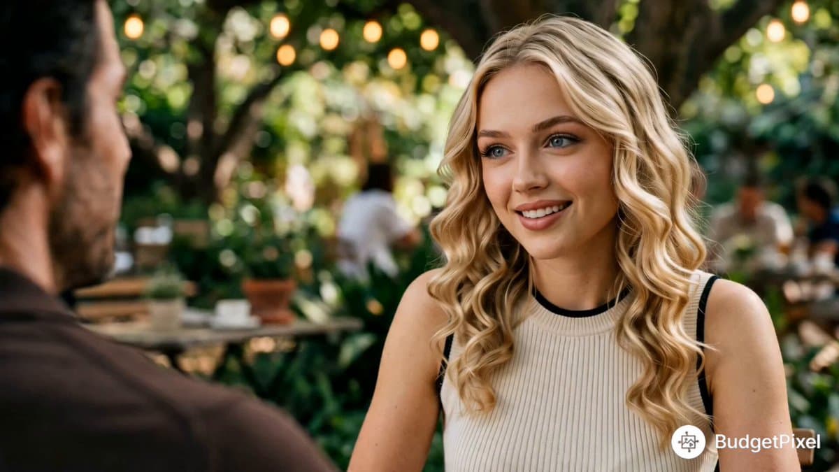 Cinematic First Date in Garden Cafe preview