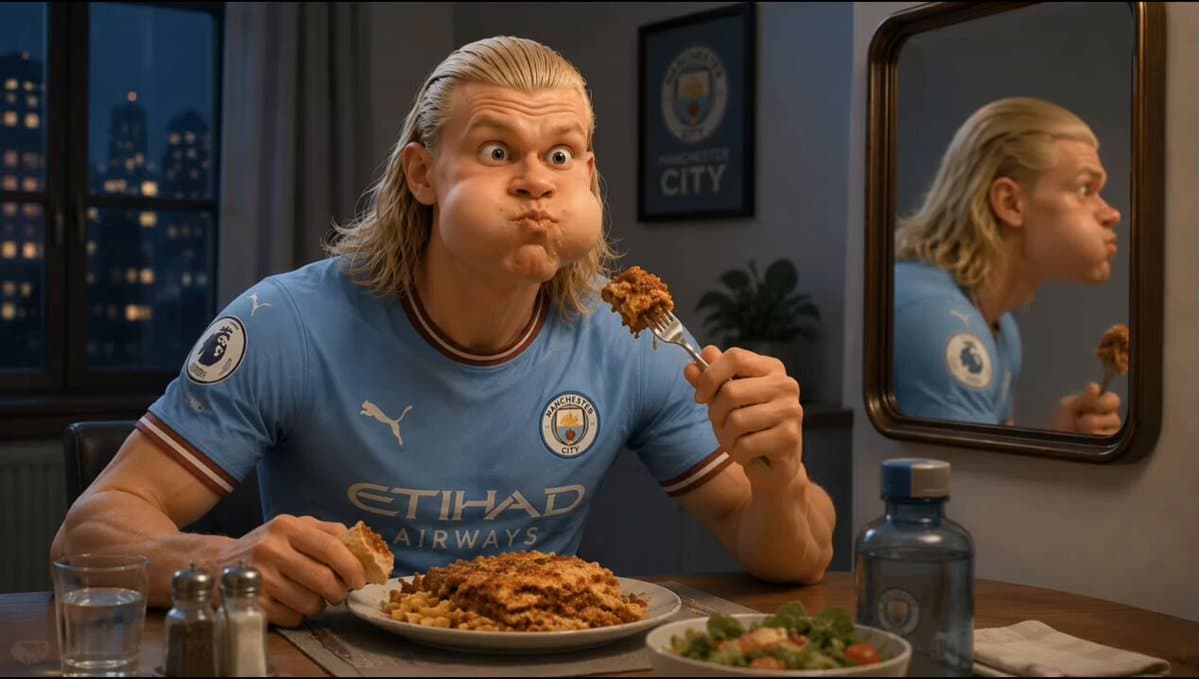 Erling Haaland Lasagna Dining Animation preview