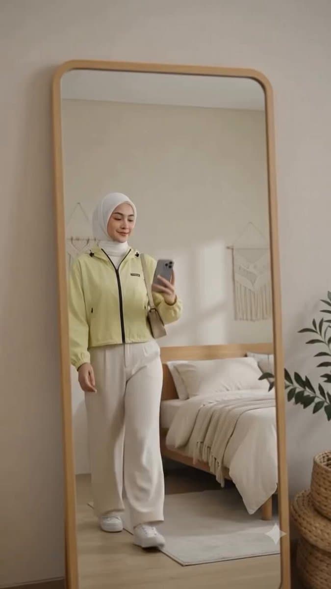 Cinematic Fashion Mirror Selfie preview