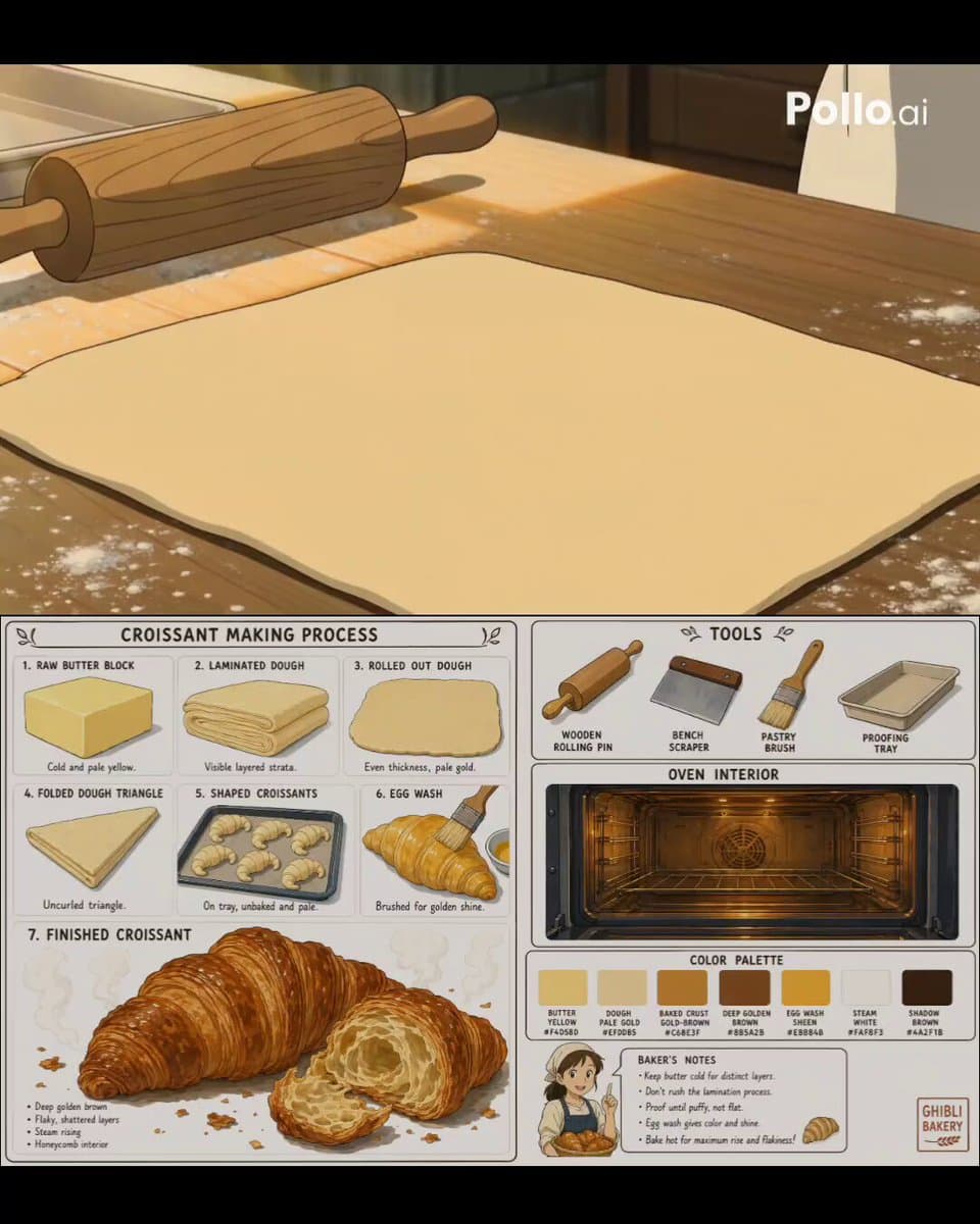 Studio Ghibli Style Croissant Bakery preview