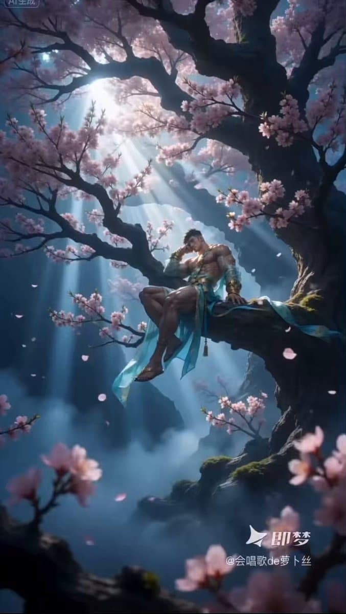 Ethereal Xianxia Immortal resting by Ancient Tree preview