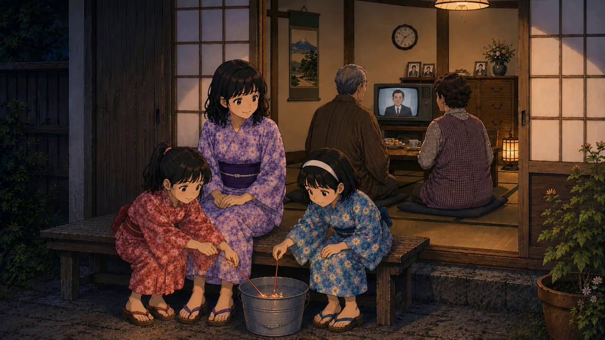 Retro Japanese Family Home Scene preview