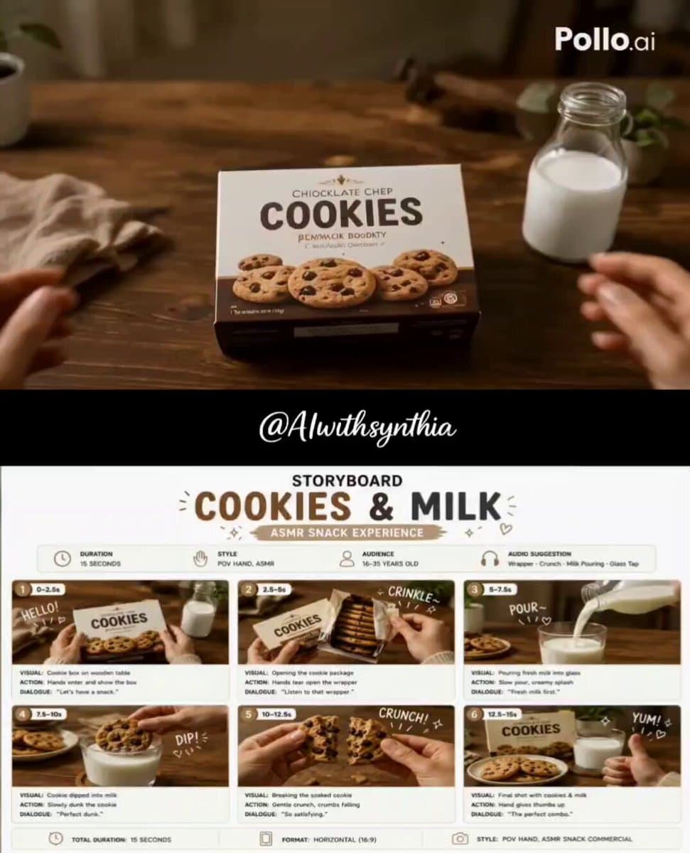 Cookies and Milk ASMR Ad preview