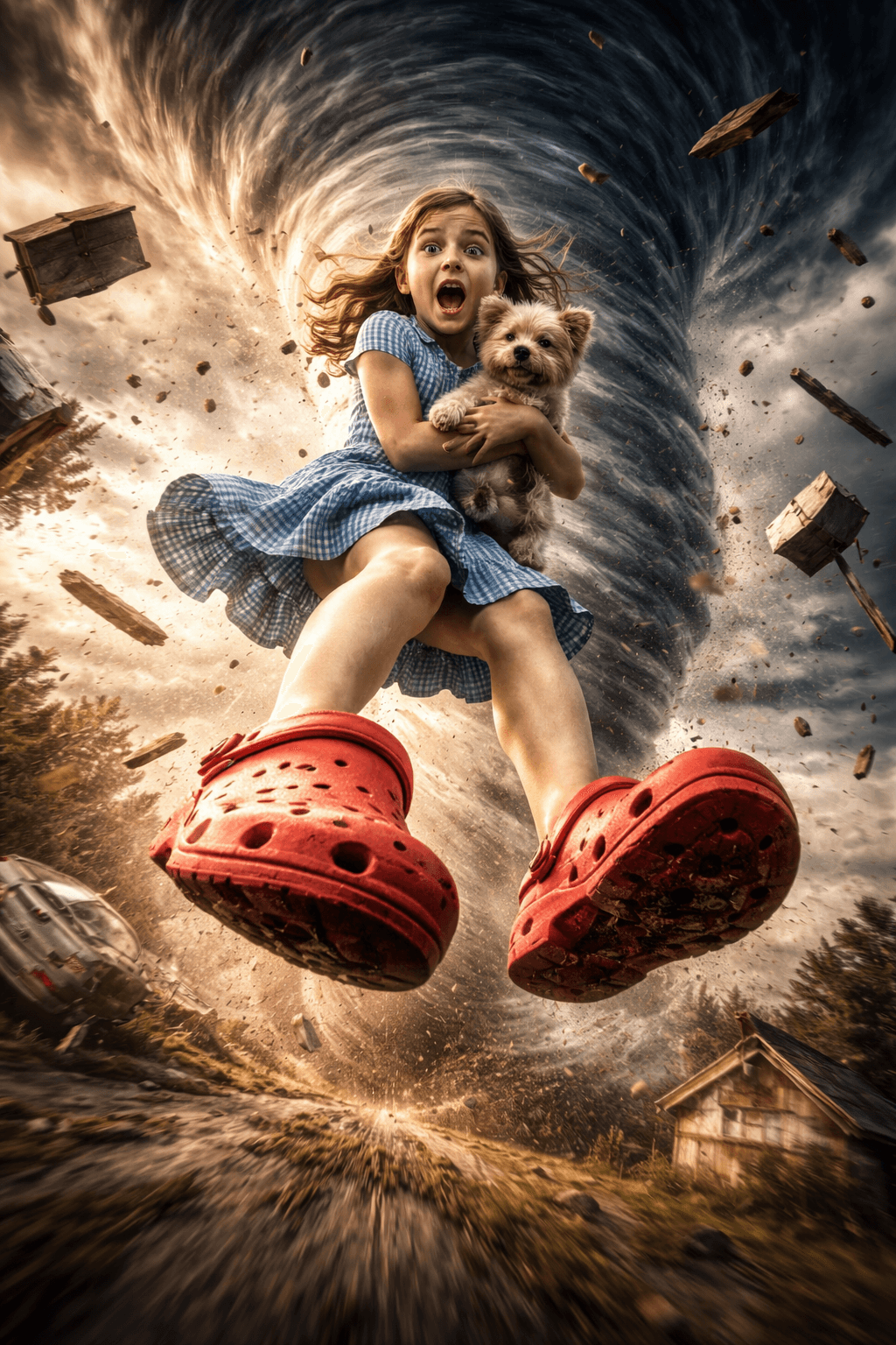 Surreal Young Girl With A Shocked Expression preview