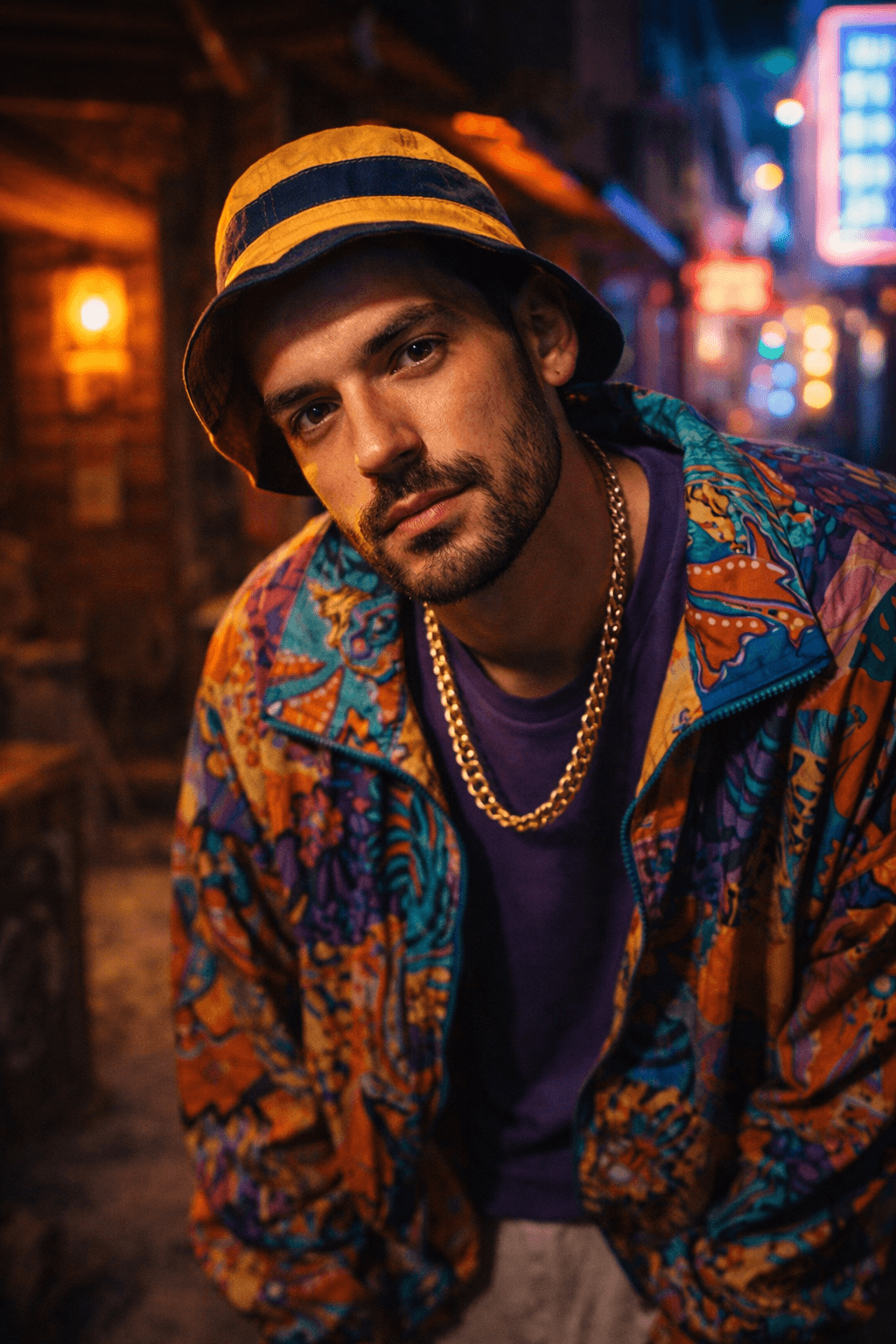 Editorial Man In An Eclectic Urban Setting (cozy Cabin preview