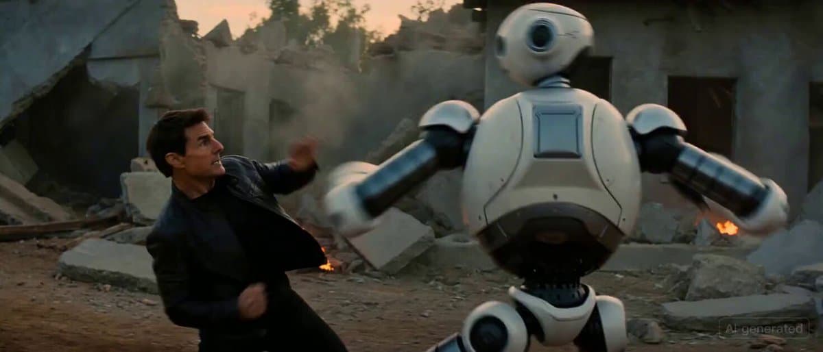 Brad Pitt and Tom Cruise Fighting a Robot preview