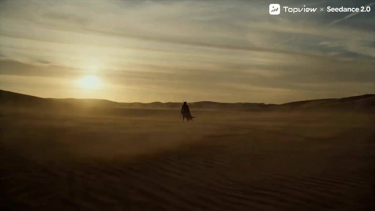 Seedance 2.0 Prompt for Cinematic Desert Fight Scene preview