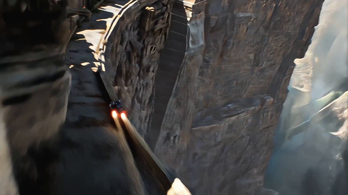 Speeder Chase Across a Cliff City (Single Continuous Shot) preview