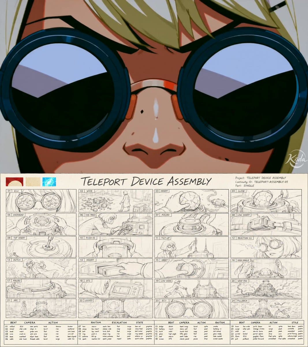 Storyboard to Cinematic Blueprint preview