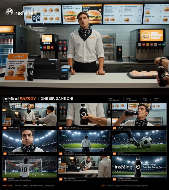 Energy Drink Commercial Storyboard Video preview