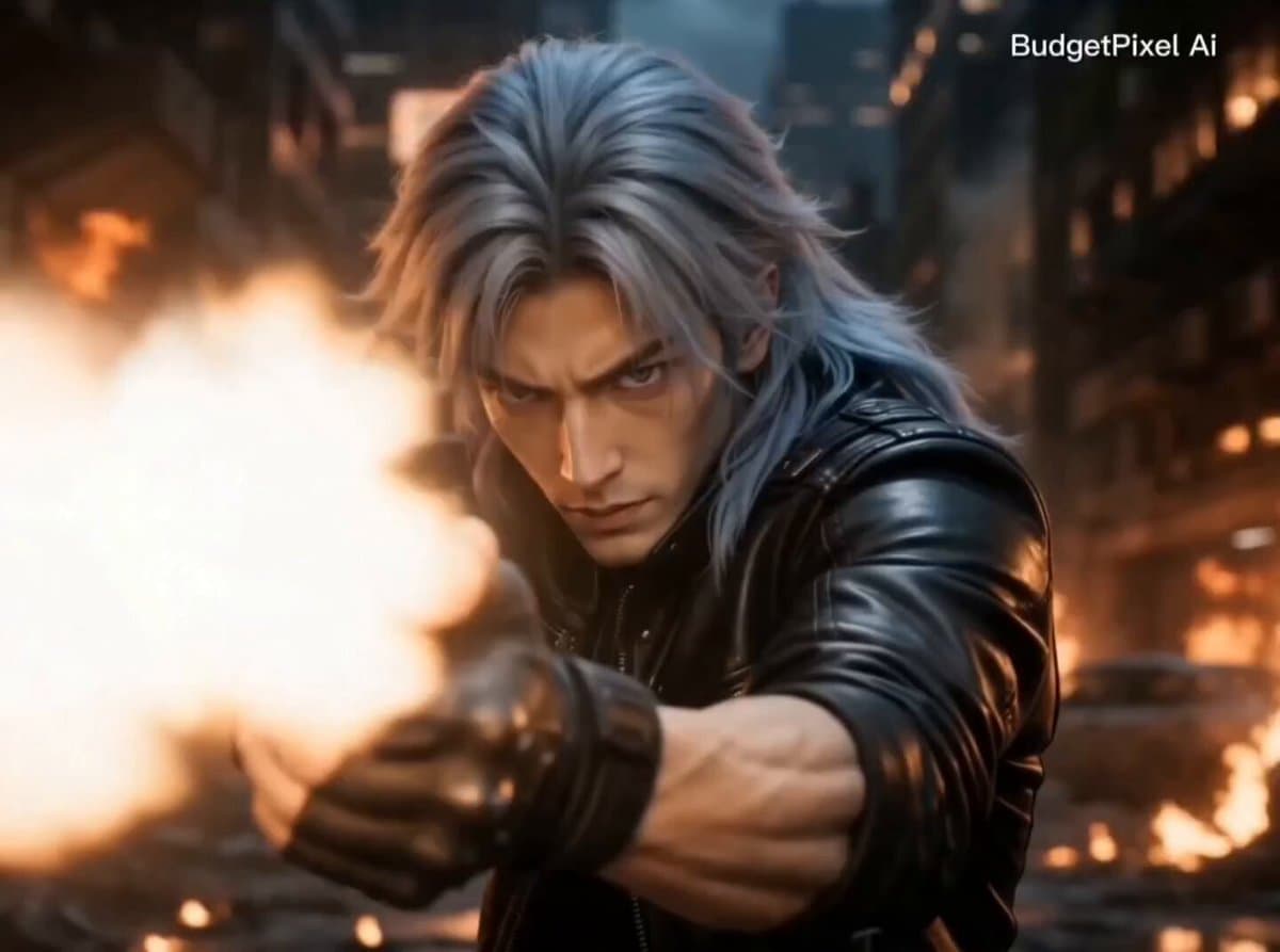 Cyberpunk Male Hero Action Sequence preview