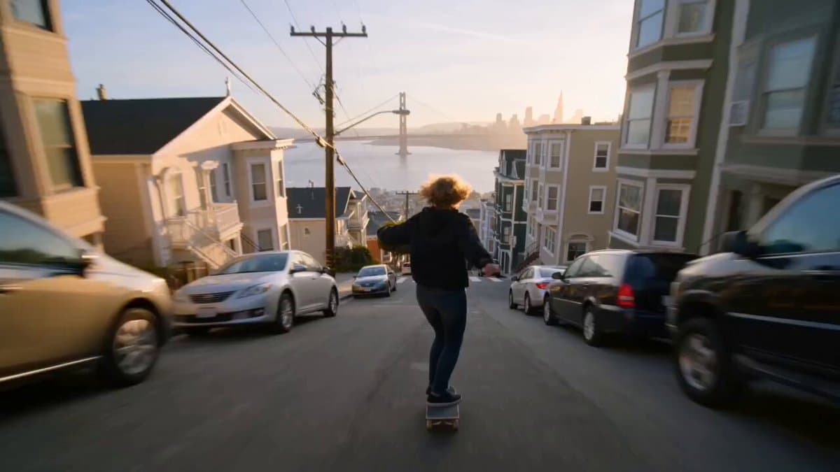 Cinematic Skater Follow Cam Video Prompt preview