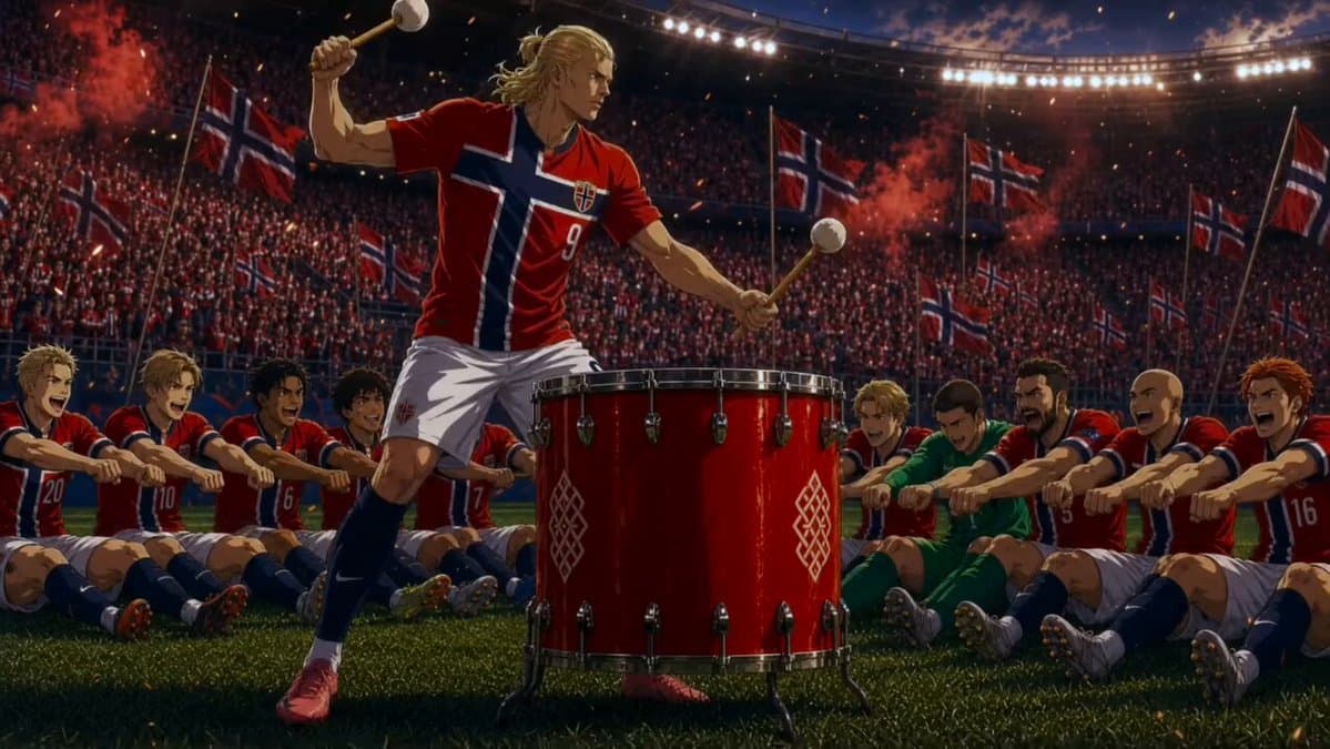 Haaland Viking Anime Soccer Video Prompt preview