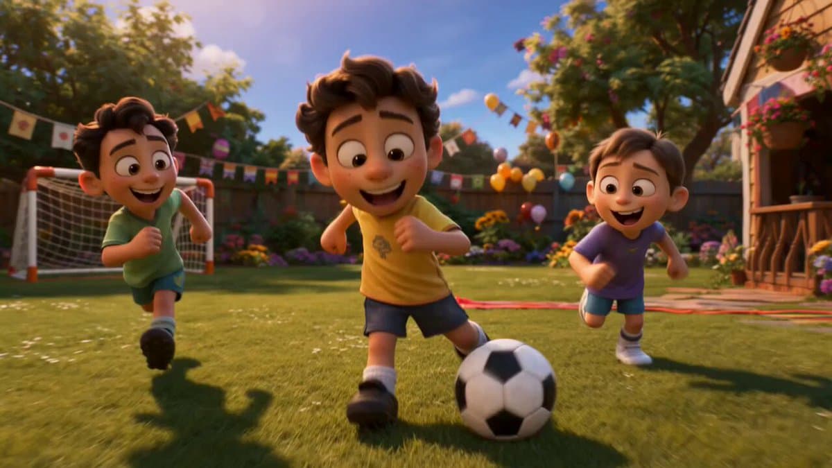 Pixar-Style Football Grandma Animation preview