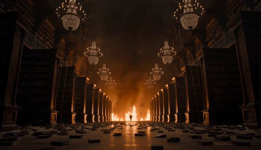 Burning Library Escape Action Sequence preview