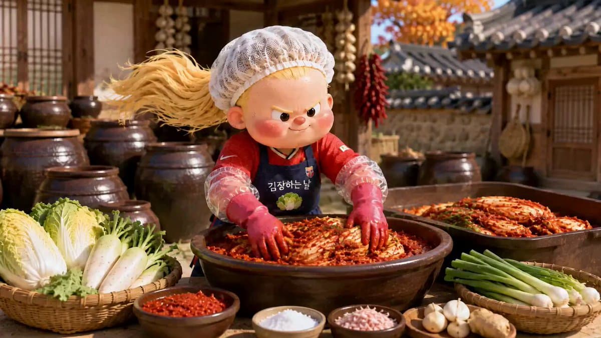 Chibi Haaland Kimchi Making Animation preview