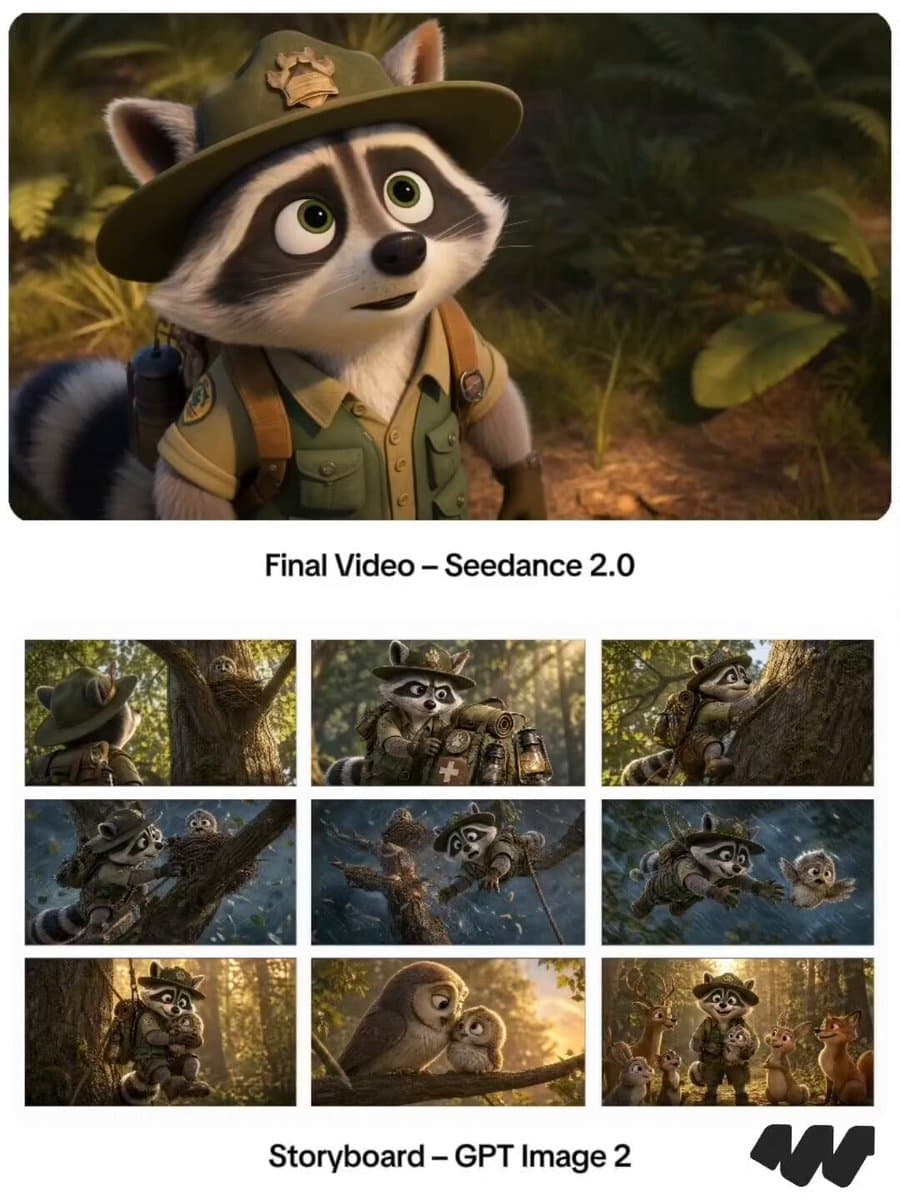 Pixar Raccoon Storyboard preview