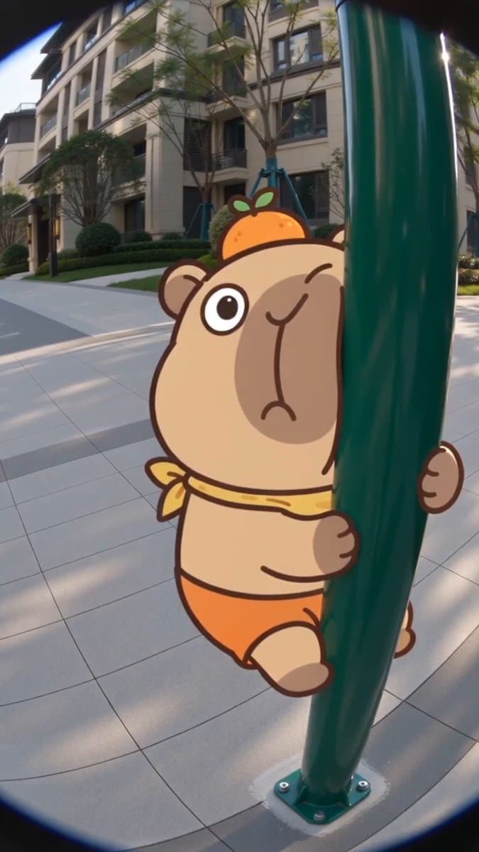 Seedance 2.0 Capybara Lulu Fisheye Interaction preview