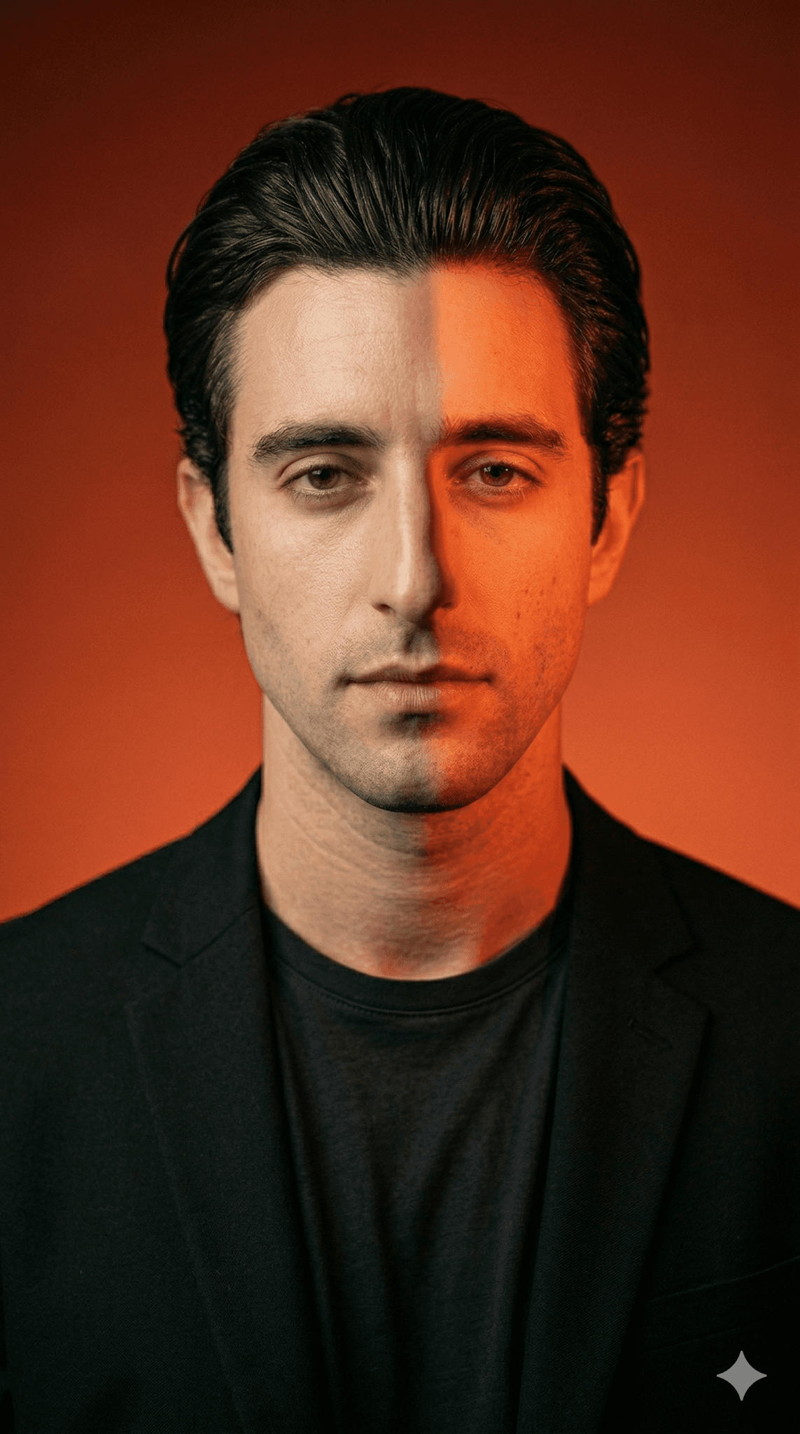 Editorial Young Clean-shaven Man In A Black Blazer And preview