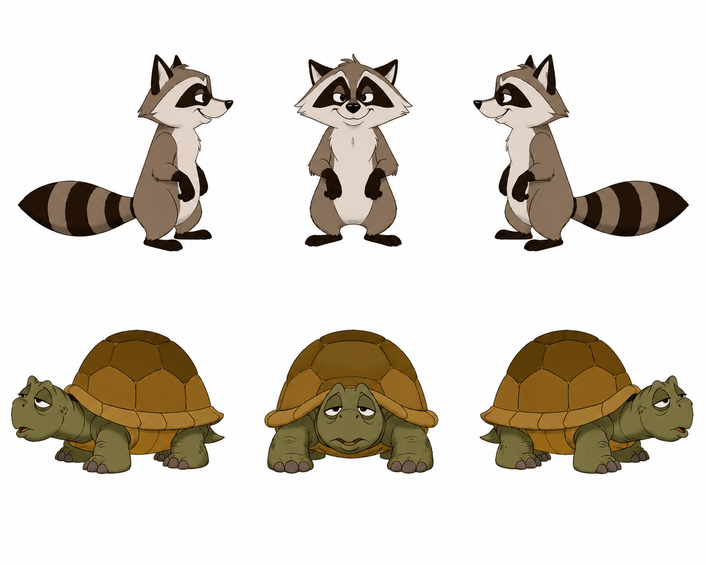 Disney Raccoon and Turtle Story preview